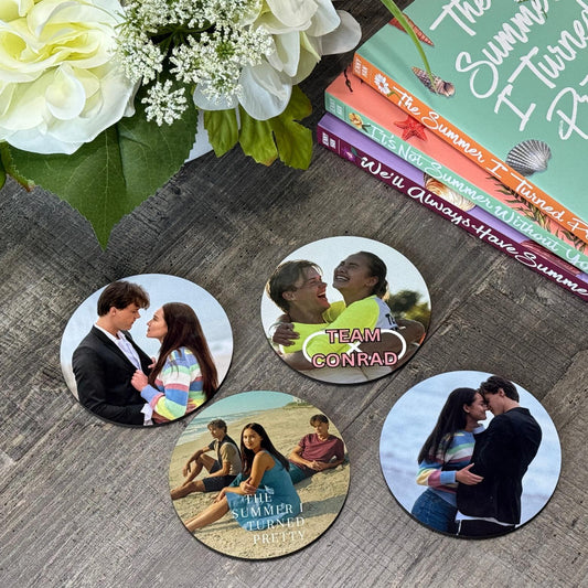 The Summer I Turned Pretty Coaster Set | Team Conrad Beach Romance Fan Art Gift