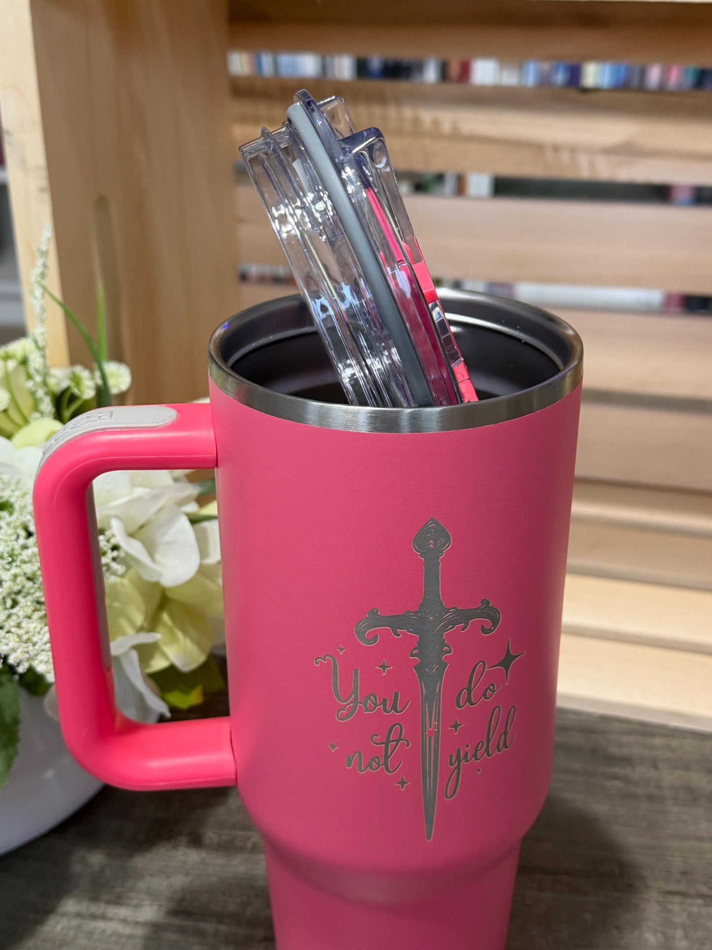 You Do Not Yield 40oz Tumbler | Throne of Glass Inspired | Fantasy Bookish Cup | Sarah J. Maas Inspired Gift | Engraved Stainless Steel