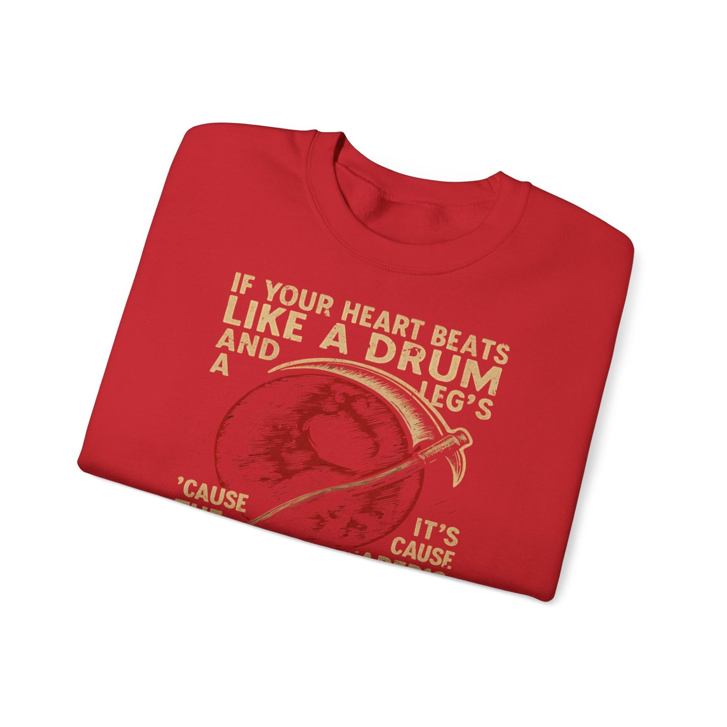Red Rising "If Your Heart Beats Like a Drum" Sweatshirt | Reaper Quote Crewneck | Sci-Fi Fantasy Book Lover Gift | Howler Inspired Pullover