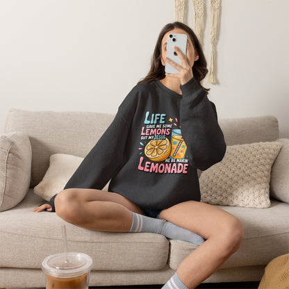 Life Gave Me Lemons But My Jesus He Be Makin' Lemonade Sweatshirt | Christian Sweatshirt | Forrest Frank Inspired Crewneck | Faith Graphic Pullover | Cute Christian Gift