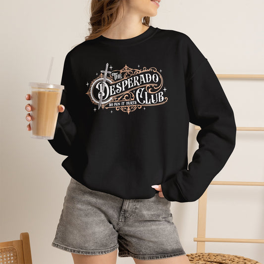 Desperado Club Sweatshirt | Dungeon Crawler Carl Inspired Crewneck | Bookish Fantasy Gamer Gift | Princess Donut Fan Sweatshirt