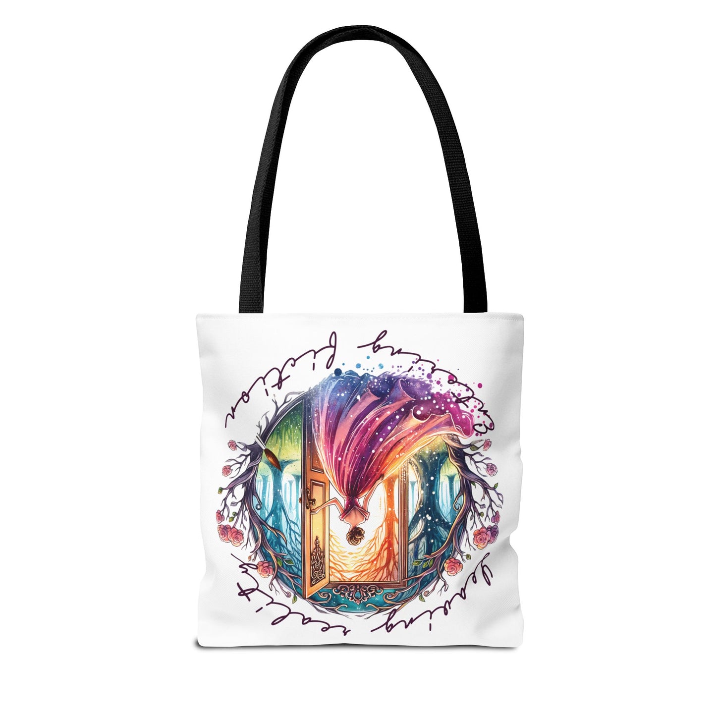 Leaving Reality Entering Fiction Fantasy Book Tote Bag