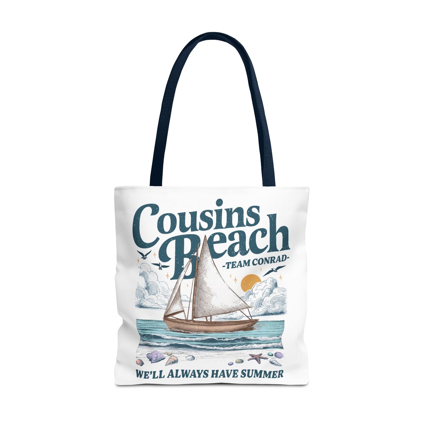 Summer I Turned Pretty | Cousins Beach Tote Bag | Team Conrad | Always Have Summer Sailboat Design
