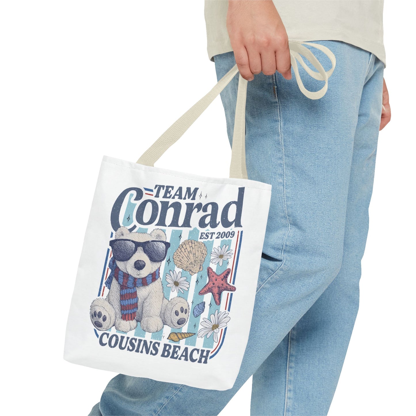 Summer I turned Pretty | Team Conrad Tote Bag | Junior Mint Bear Cousins Beach Tote | Summer Romance Book Bag