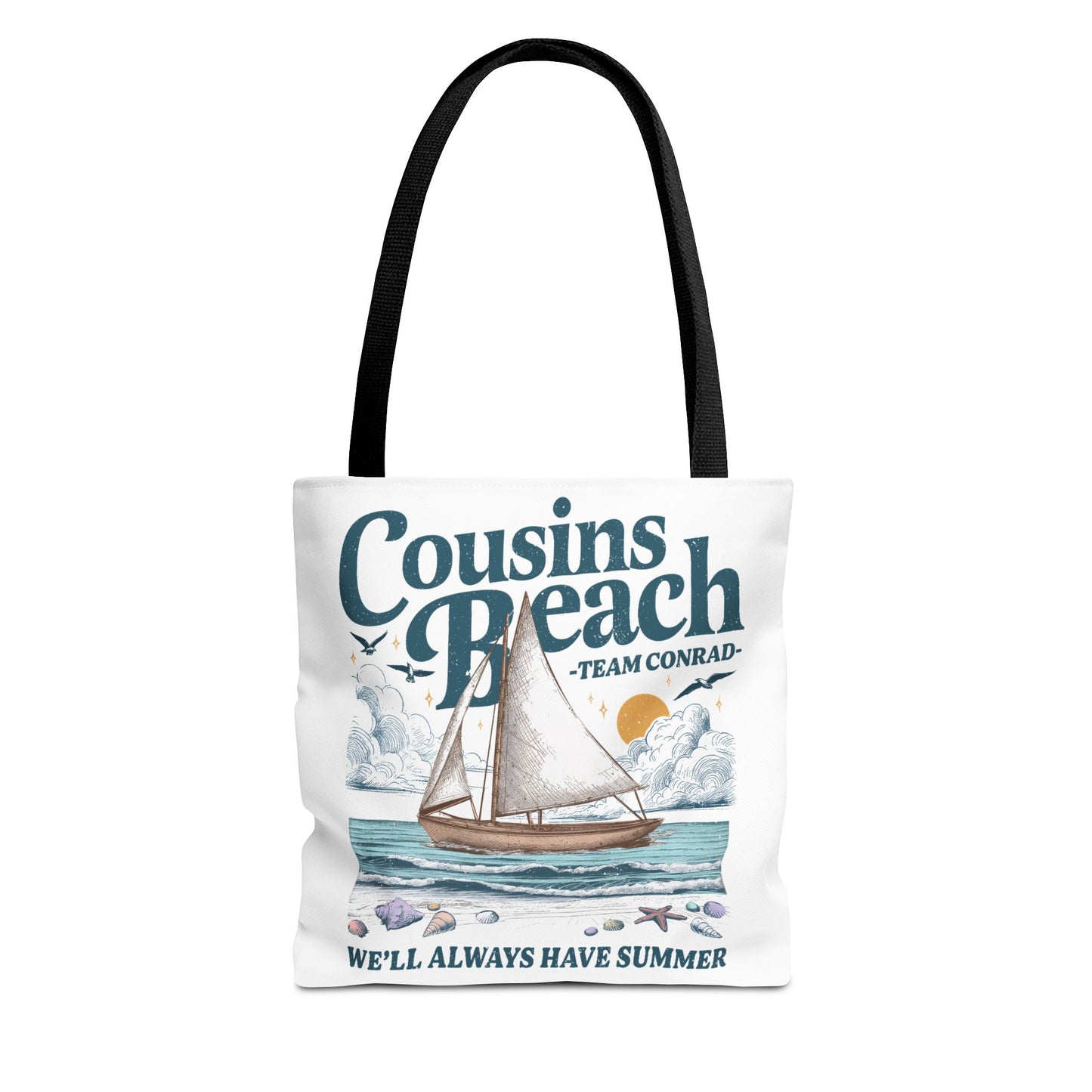 Summer I Turned Pretty | Cousins Beach Tote Bag | Team Conrad | Always Have Summer Sailboat Design