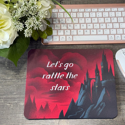 Throne of Glass Inspired Mouse Pad Set | Fantasy Desk Mats with Quotes | Sorceress, Castle & Rattle the Stars Designs