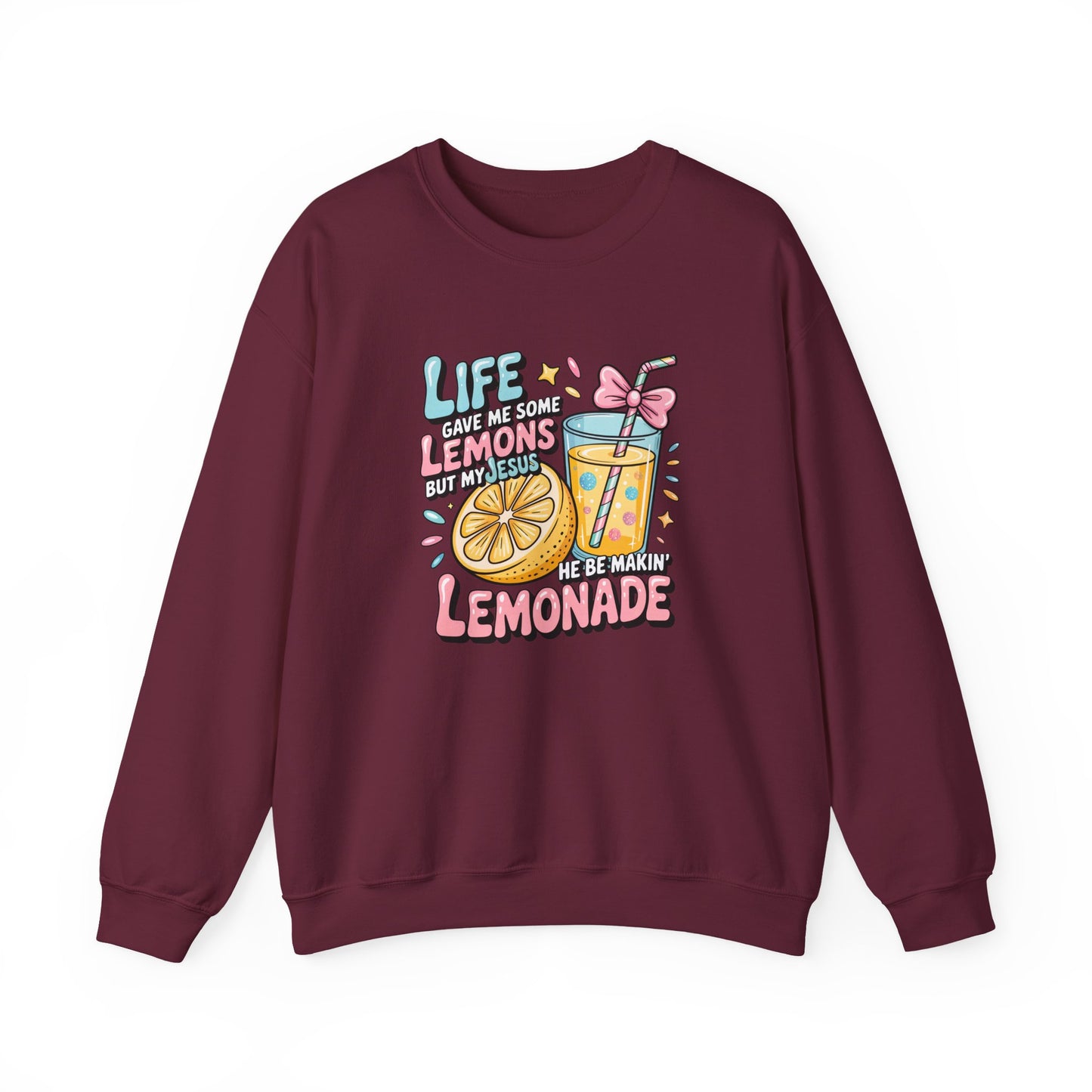 Life Gave Me Lemons But My Jesus He Be Makin' Lemonade Sweatshirt | Christian Sweatshirt | Forrest Frank Inspired Crewneck | Faith Graphic Pullover | Cute Christian Gift