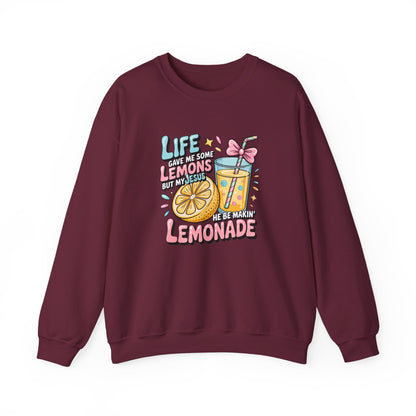 Life Gave Me Lemons But My Jesus He Be Makin' Lemonade Sweatshirt | Christian Sweatshirt | Forrest Frank Inspired Crewneck | Faith Graphic Pullover | Cute Christian Gift