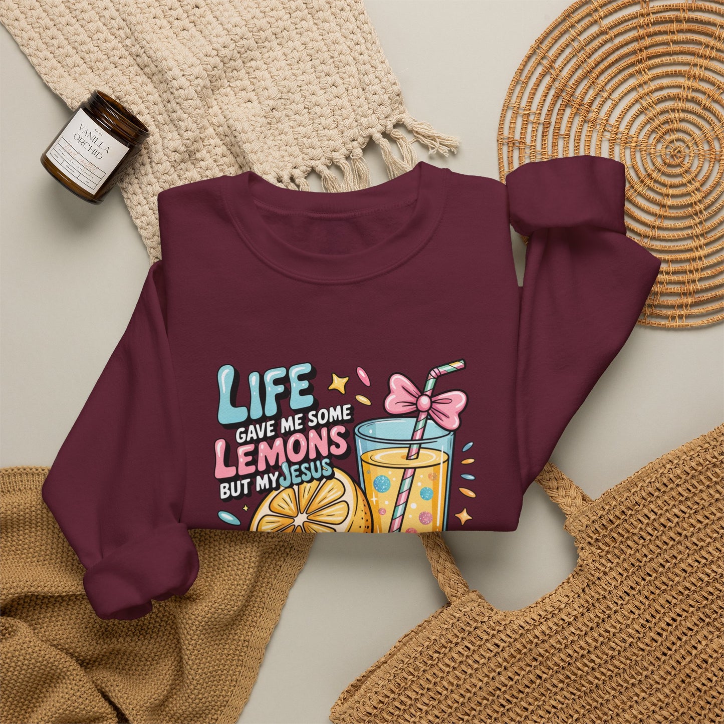 Life Gave Me Lemons But My Jesus He Be Makin' Lemonade Sweatshirt | Christian Sweatshirt | Forrest Frank Inspired Crewneck | Faith Graphic Pullover | Cute Christian Gift