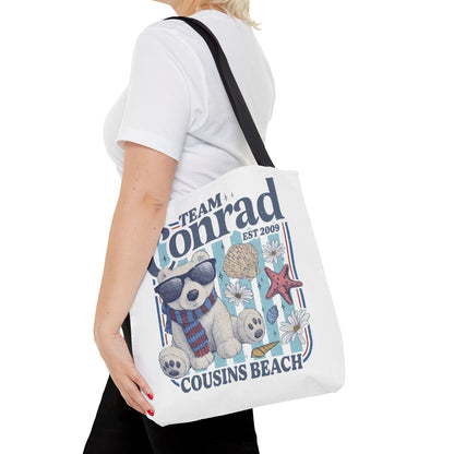 Summer I turned Pretty | Team Conrad Tote Bag | Junior Mint Bear Cousins Beach Tote | Summer Romance Book Bag