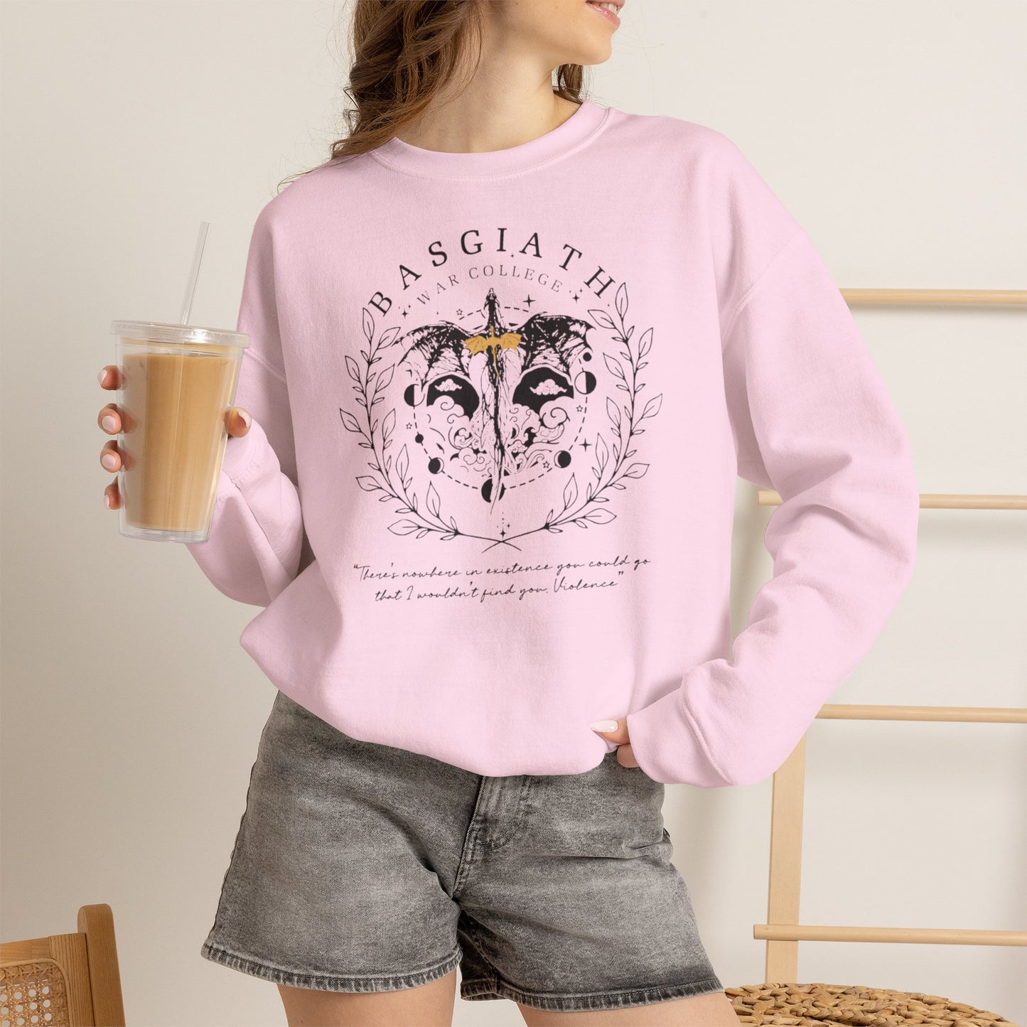 Basgiath War College Sweatshirt | Fourth Wing Inspired Crewneck | Dragon Rider Fantasy Sweatshirt | Romantasy Book Lover Gift | Violet Sorrengail Fan