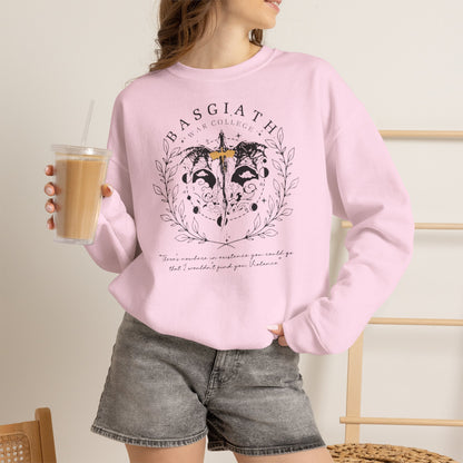 Basgiath War College Sweatshirt | Fourth Wing Inspired Crewneck | Dragon Rider Fantasy Sweatshirt | Romantasy Book Lover Gift | Violet Sorrengail Fan