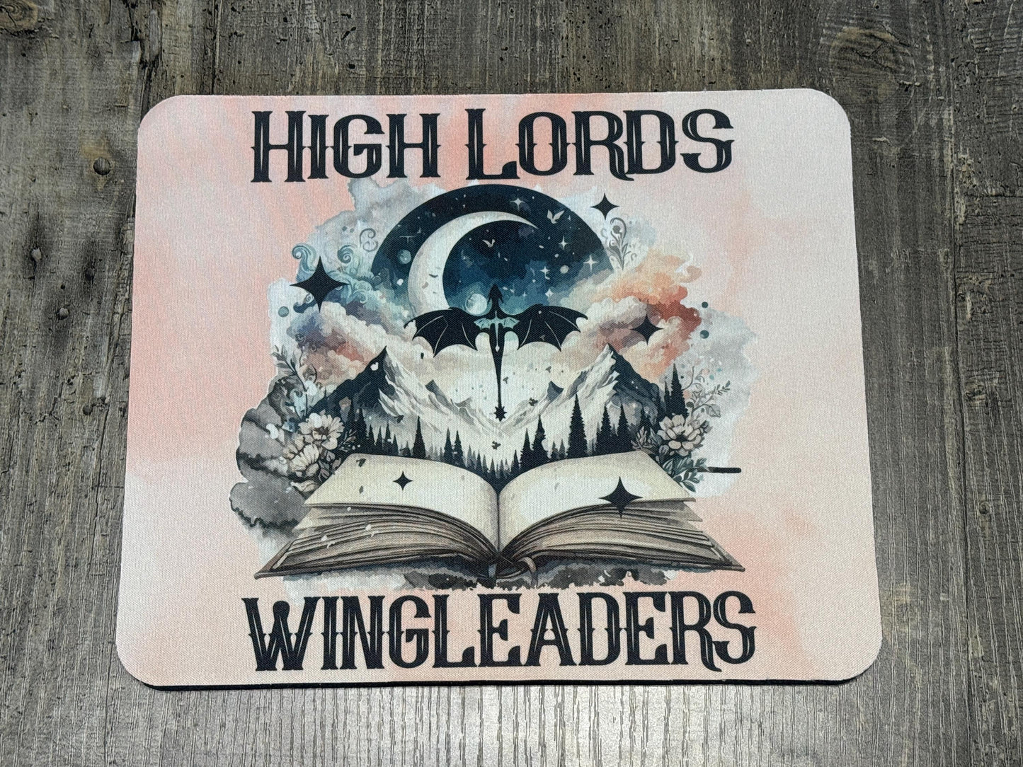 High Lords & Wingleaders Fantasy Mouse Pad – Bookish Night Sky Design