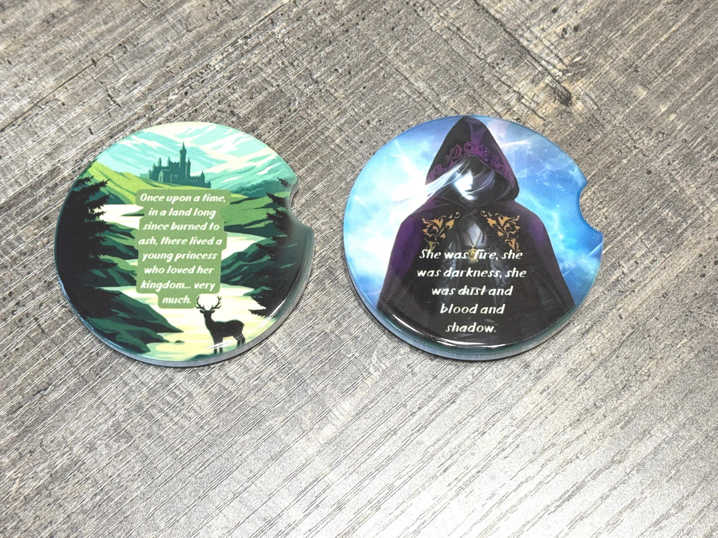 Throne of Glass Inspired Car Coasters – Aelin Ashryver Quote Set