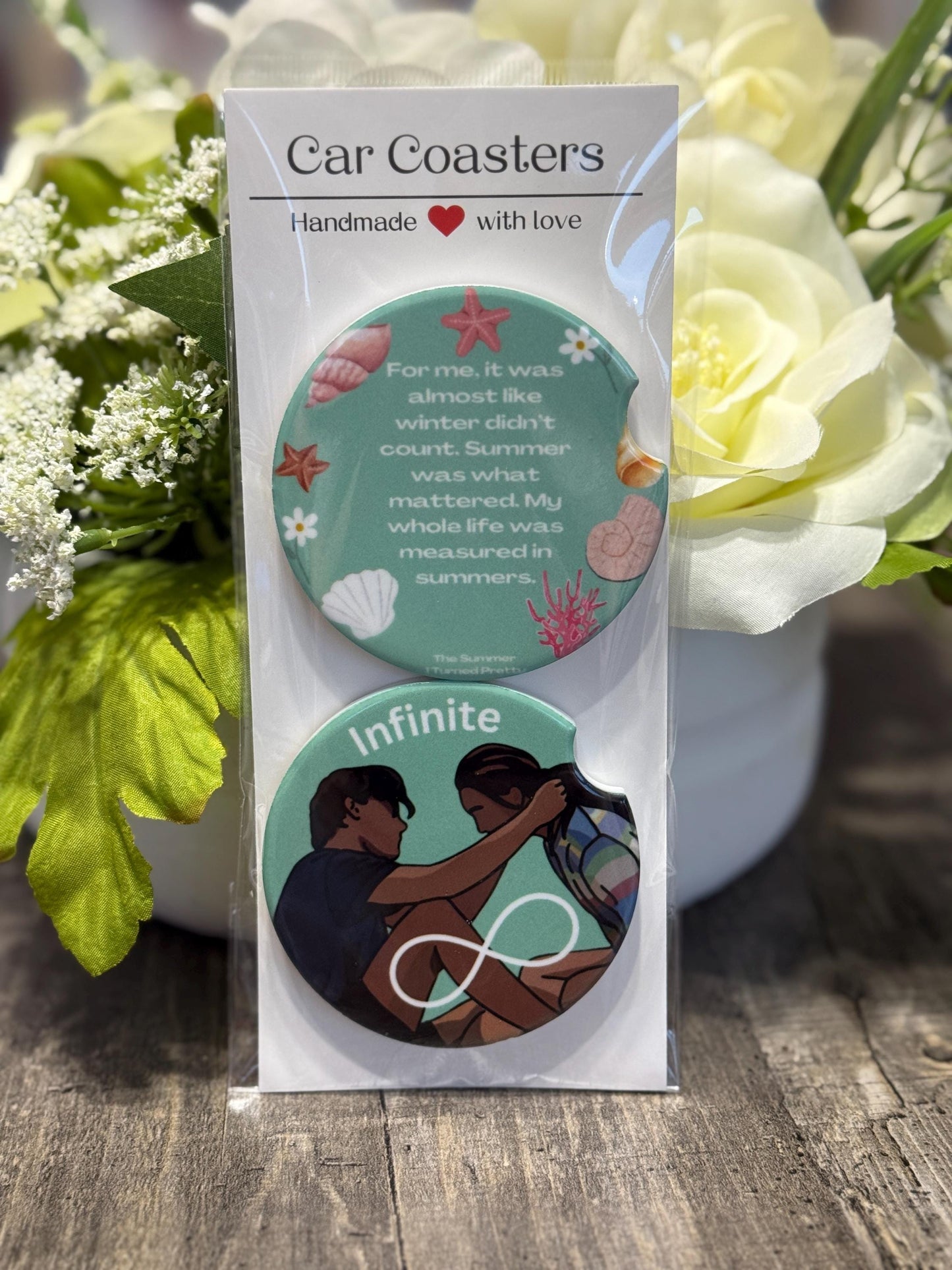 The Summer I Turned Pretty Car Coasters – Belly & Conrad “Infinite Summer” Set