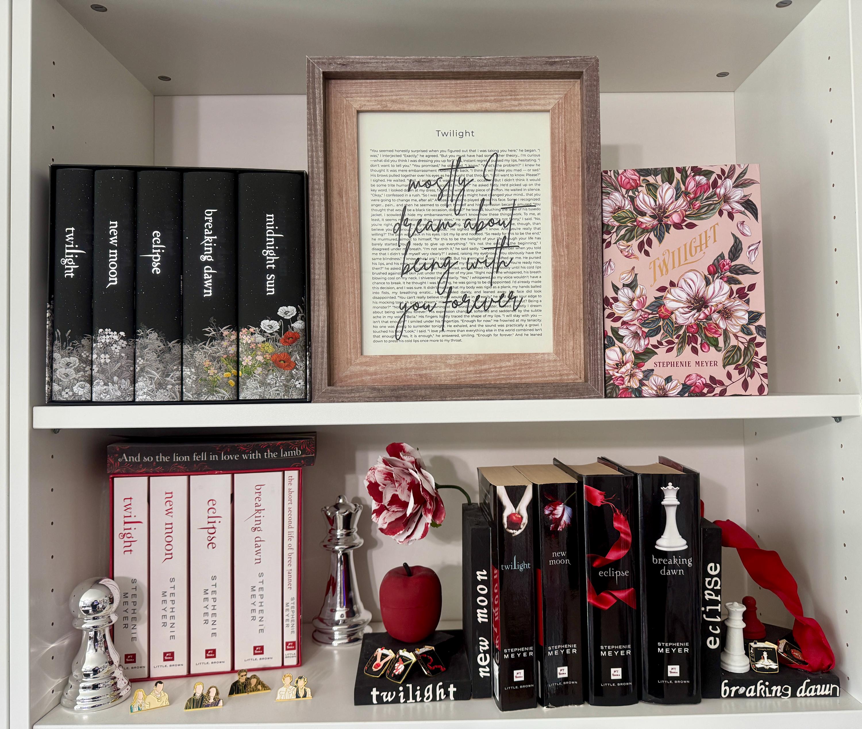 Bookish Frame | Twilight Book Page Art | “Mostly I Dream About Being With You Forever” Wall & Shelf Decor