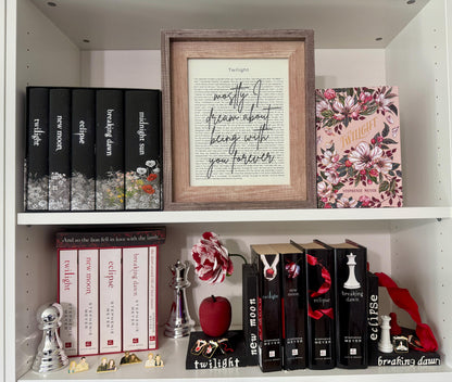 Bookish Frame | Twilight Book Page Art | “Mostly I Dream About Being With You Forever” Wall & Shelf Decor