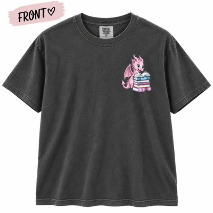 Buy Me Books and Tell Me I'm Pretty dragon t-shirt, view 4