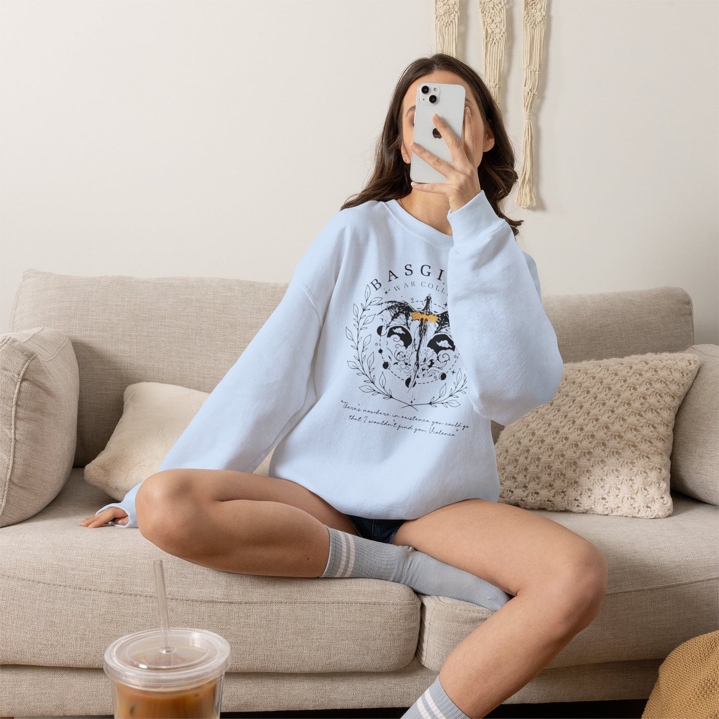 Basgiath War College Sweatshirt | Fourth Wing Inspired Crewneck | Dragon Rider Fantasy Sweatshirt | Romantasy Book Lover Gift | Violet Sorrengail Fan