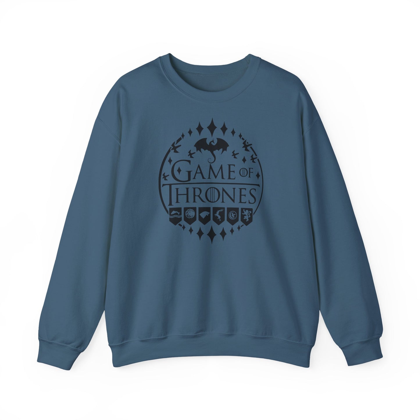 Game of Thrones Inspired Sweatshirt | Westeros Fantasy Crewneck | Dragon & Iron Throne Fan Gift | Unisex Cozy Bookish Sweatshirt