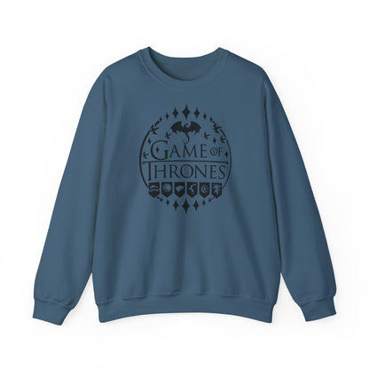 Game of Thrones Inspired Sweatshirt | Westeros Fantasy Crewneck | Dragon & Iron Throne Fan Gift | Unisex Cozy Bookish Sweatshirt