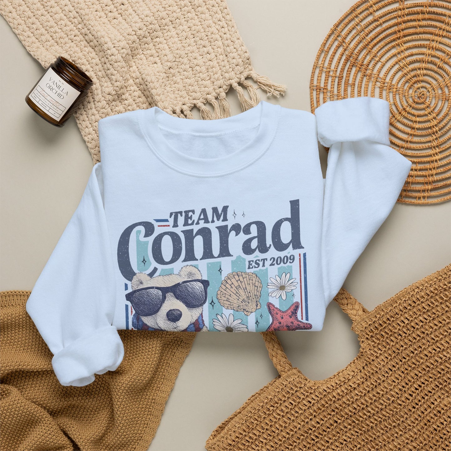 Team Conrad Sweatshirt | Cousins Beach Retro Sweatshirt | Summer I Turned Pretty Inspired Crewneck | Beach Romance Bookish Gift