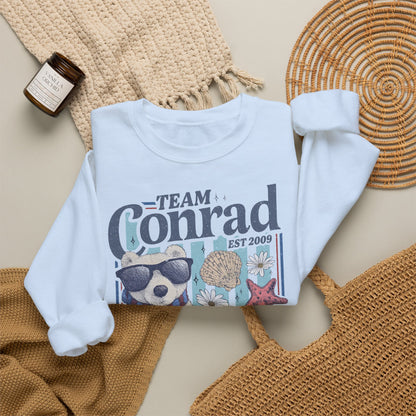 Team Conrad Sweatshirt | Cousins Beach Retro Sweatshirt | Summer I Turned Pretty Inspired Crewneck | Beach Romance Bookish Gift