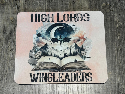 High Lords & Wingleaders Fantasy Mouse Pad – Bookish Night Sky Design