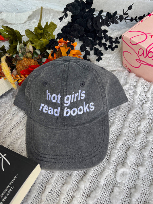 Hot Girls Read Grey Hat