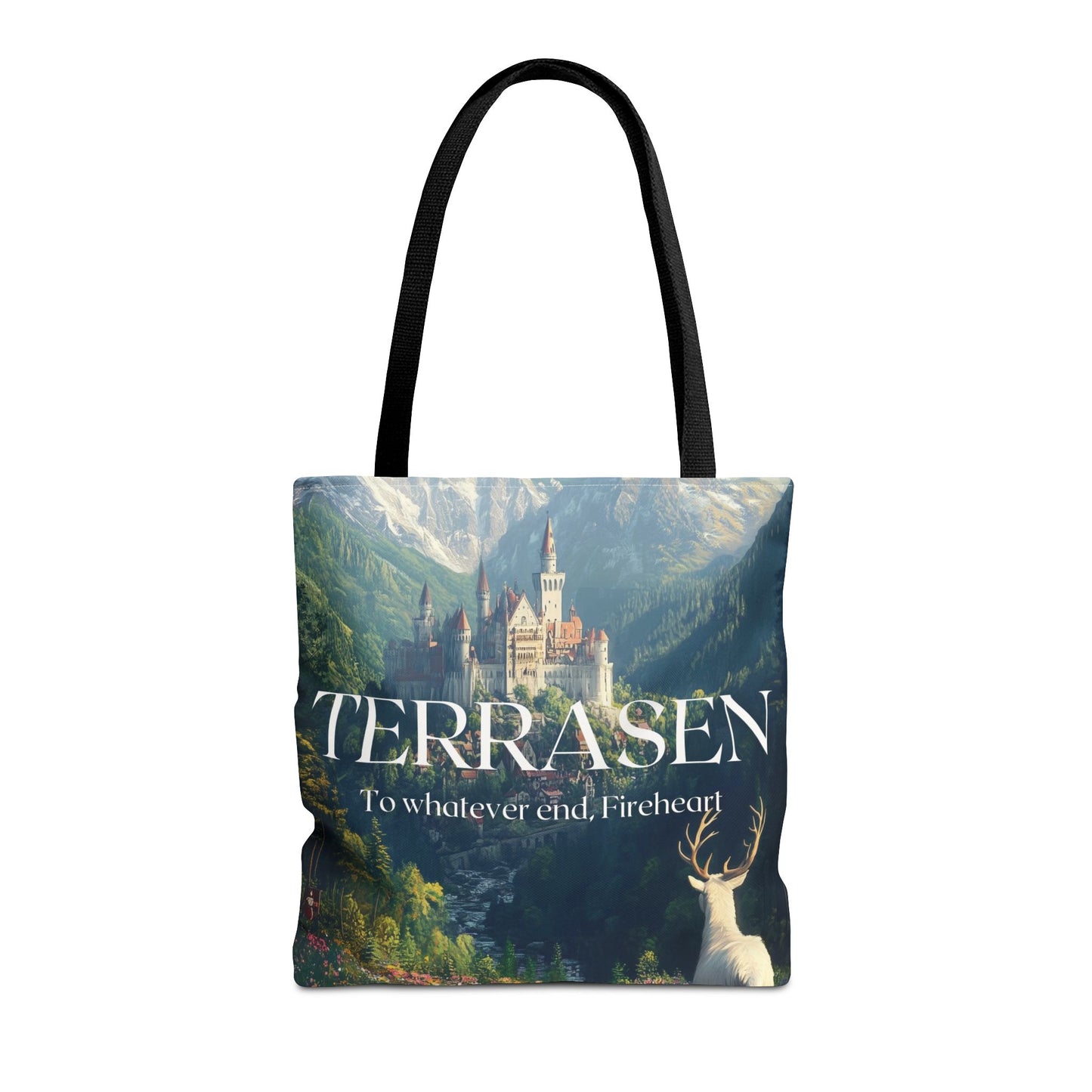 Terrasen Castle Tote Bag | Throne of Glass Bookish Gift | Fireheart Fantasy Linen Bag