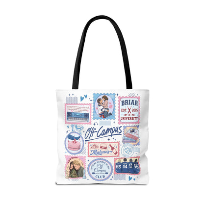 Off Campus Inspired Tote Bag | Hockey Romance Book Lover Tote | Briar U Fan Gift | College Romance Reader Bag | Bookish Market Tote