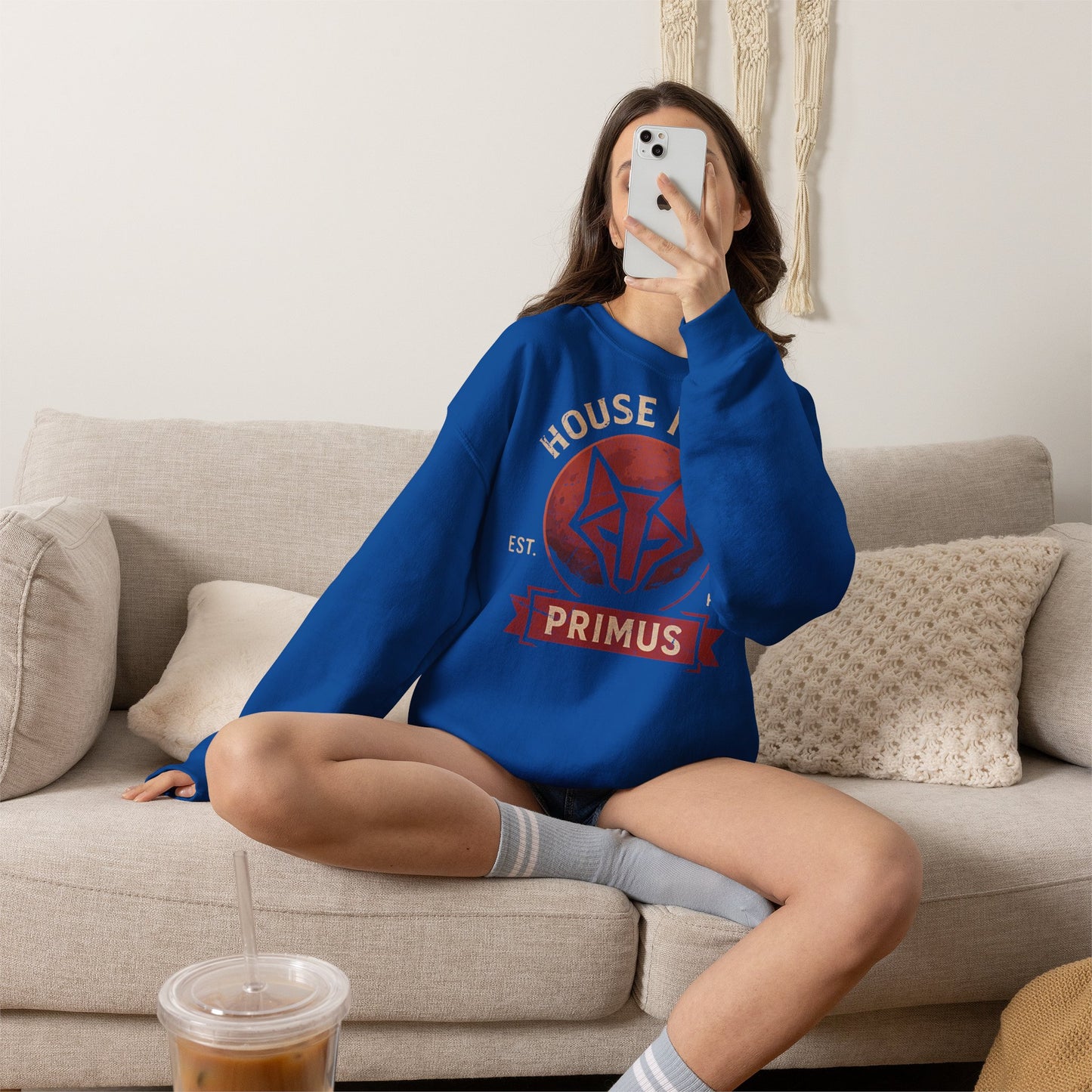 House Mars Primus Sweatshirt | Red Rising Inspired Crewneck | Howler Fan Gift | Sci-Fi Book Lover Sweatshirt | Mars Society Pullover