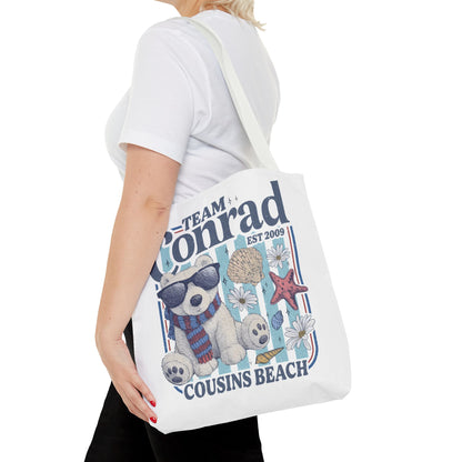 Summer I turned Pretty | Team Conrad Tote Bag | Junior Mint Bear Cousins Beach Tote | Summer Romance Book Bag