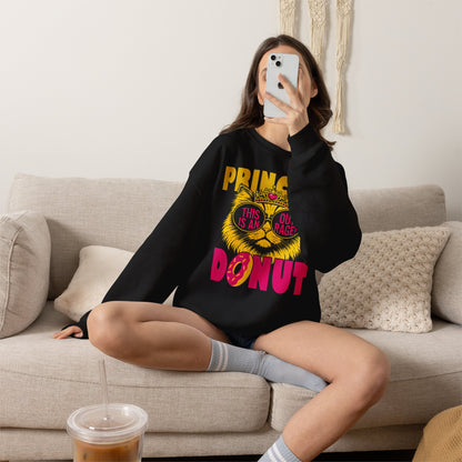 Princess Donut "This Is an Outrage!" Sweatshirt | Dungeon Crawler Carl Inspired Crewneck | Princess Donut Fan Gift | Funny Cat Sweatshirt