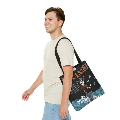Piranesi Tote Bag | Surreal Fantasy Book Bag with Satyr & Quote Design