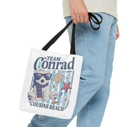 Summer I turned Pretty | Team Conrad Tote Bag | Junior Mint Bear Cousins Beach Tote | Summer Romance Book Bag