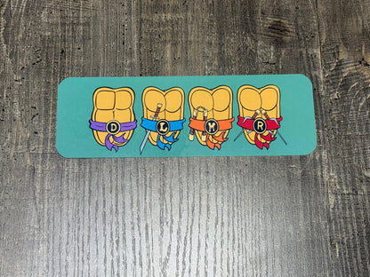 TMNT-Inspired Bookmark Set – Retro Ninja Turtle Fan Art Bookmarks
