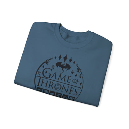 Game of Thrones Inspired Sweatshirt | Westeros Fantasy Crewneck | Dragon & Iron Throne Fan Gift | Unisex Cozy Bookish Sweatshirt