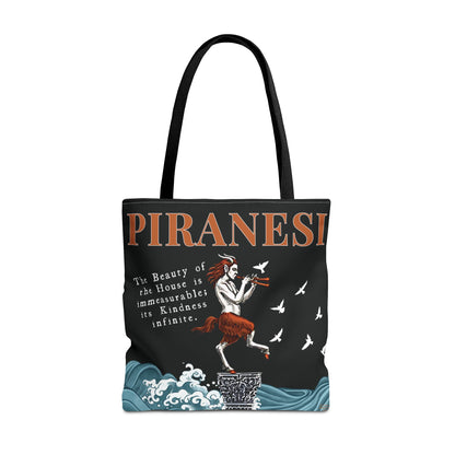 Piranesi Tote Bag | Surreal Fantasy Book Bag with Satyr & Quote Design