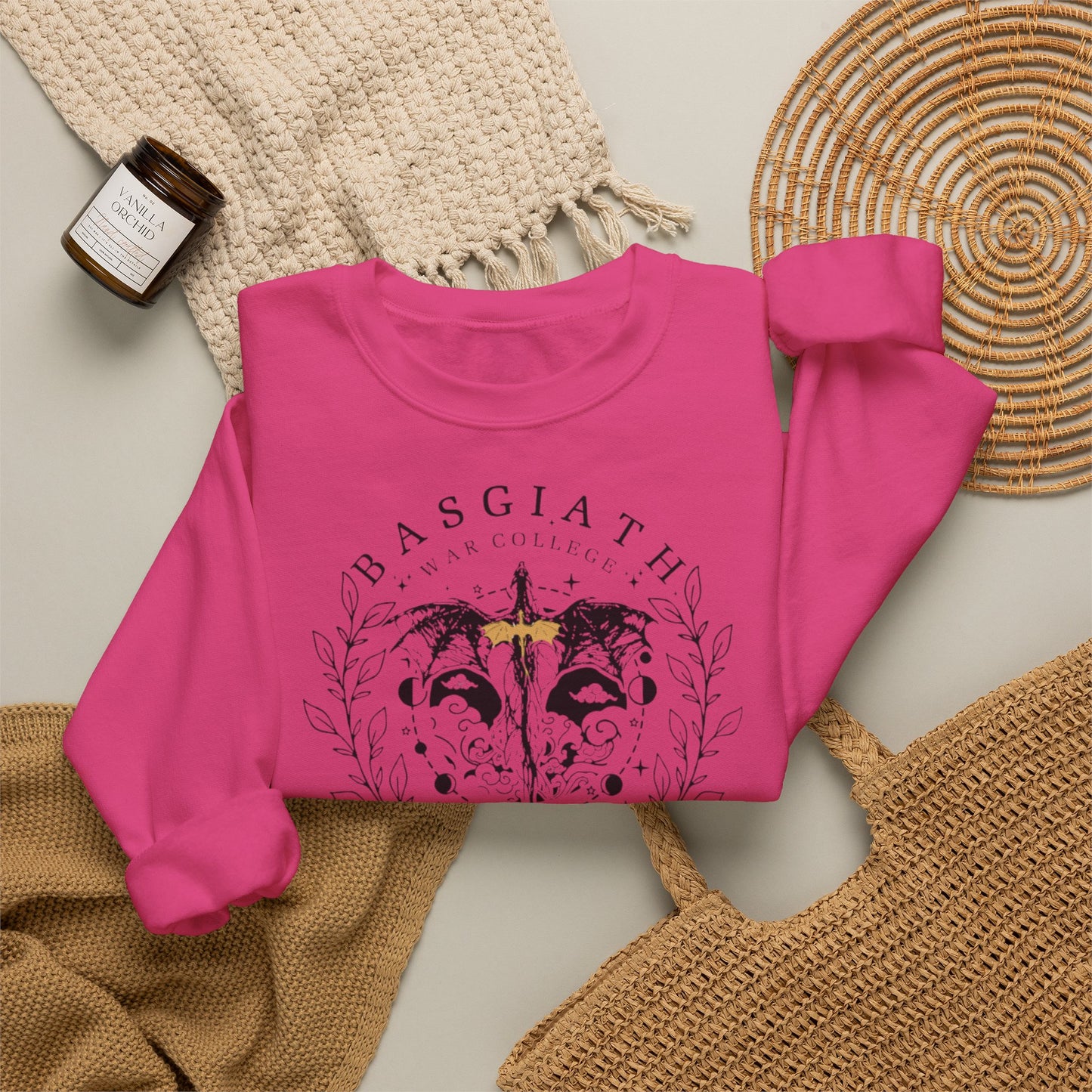 Basgiath War College Sweatshirt | Fourth Wing Inspired Crewneck | Dragon Rider Fantasy Sweatshirt | Romantasy Book Lover Gift | Violet Sorrengail Fan