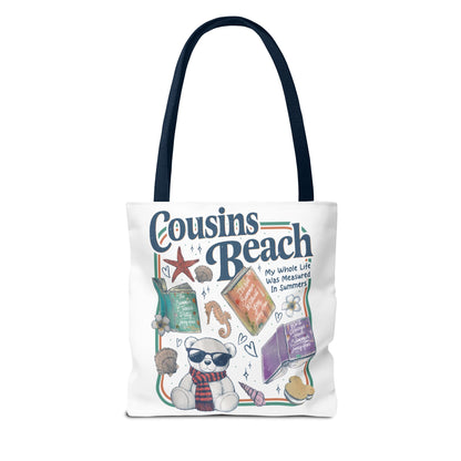 The Summer I Turned Pretty Cousins Beach Tote Bag | Junior Mint Teddy Bear | Bookish Summer Romance Tote
