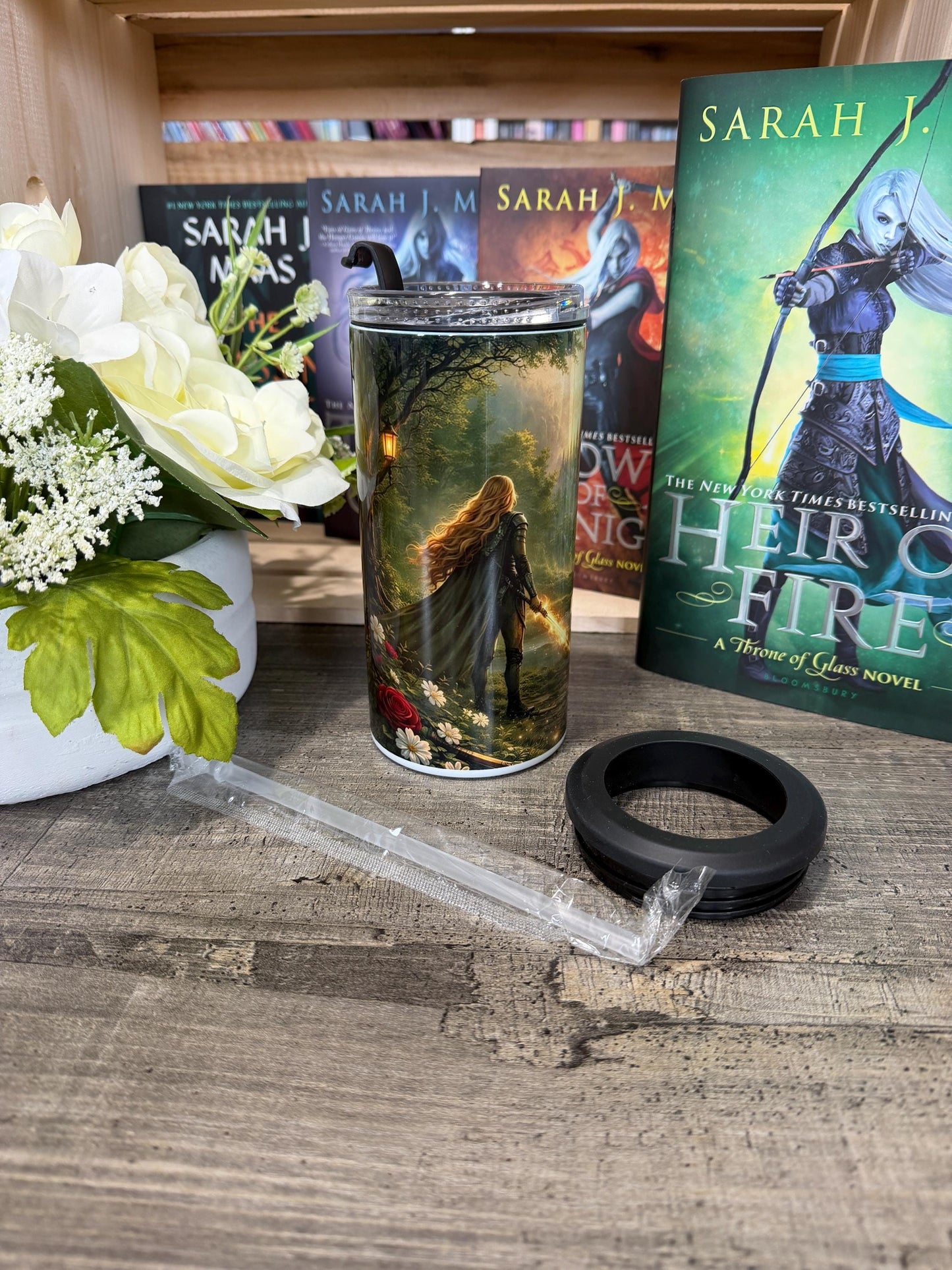 Throne of Glass Inspired 4 in 1 Can Cooler | To Whatever End Fireheart Quote | Aelin Galathynius Tumbler | Fantasy Bookish Cup | Reader Gift