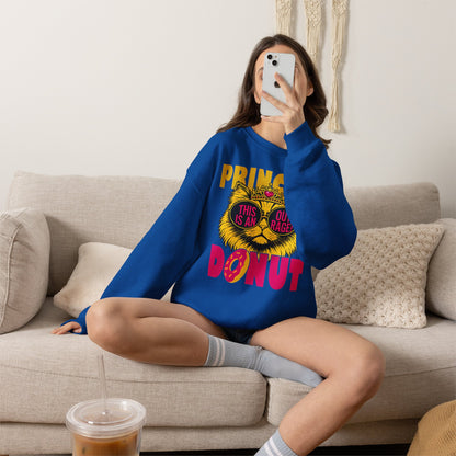 Princess Donut "This Is an Outrage!" Sweatshirt | Dungeon Crawler Carl Inspired Crewneck | Princess Donut Fan Gift | Funny Cat Sweatshirt