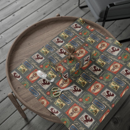 Throne of Glass Wrapping Paper | To Whatever End, Firehart | Fantasy Bookish Gift Wrap | Sarah J Maas Inspired