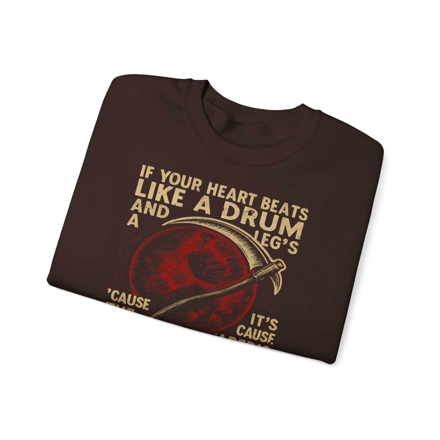 Red Rising "If Your Heart Beats Like a Drum" Sweatshirt | Reaper Quote Crewneck | Sci-Fi Fantasy Book Lover Gift | Howler Inspired Pullover