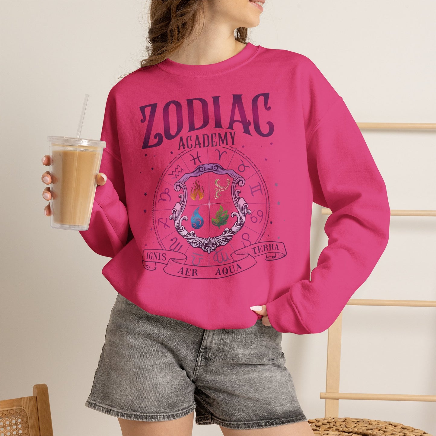 Zodiac Academy Elements Sweatshirt | Fantasy Book Lover Crewneck | Romantasy Reader Gift | Zodiac Academy Inspired Cozy Pullover | Booktok Sweatshirt