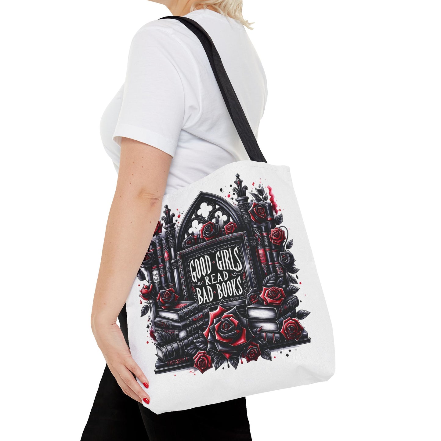 Good Girls Read Bad Books Tote Bag | Dark Academia Bookish Bag