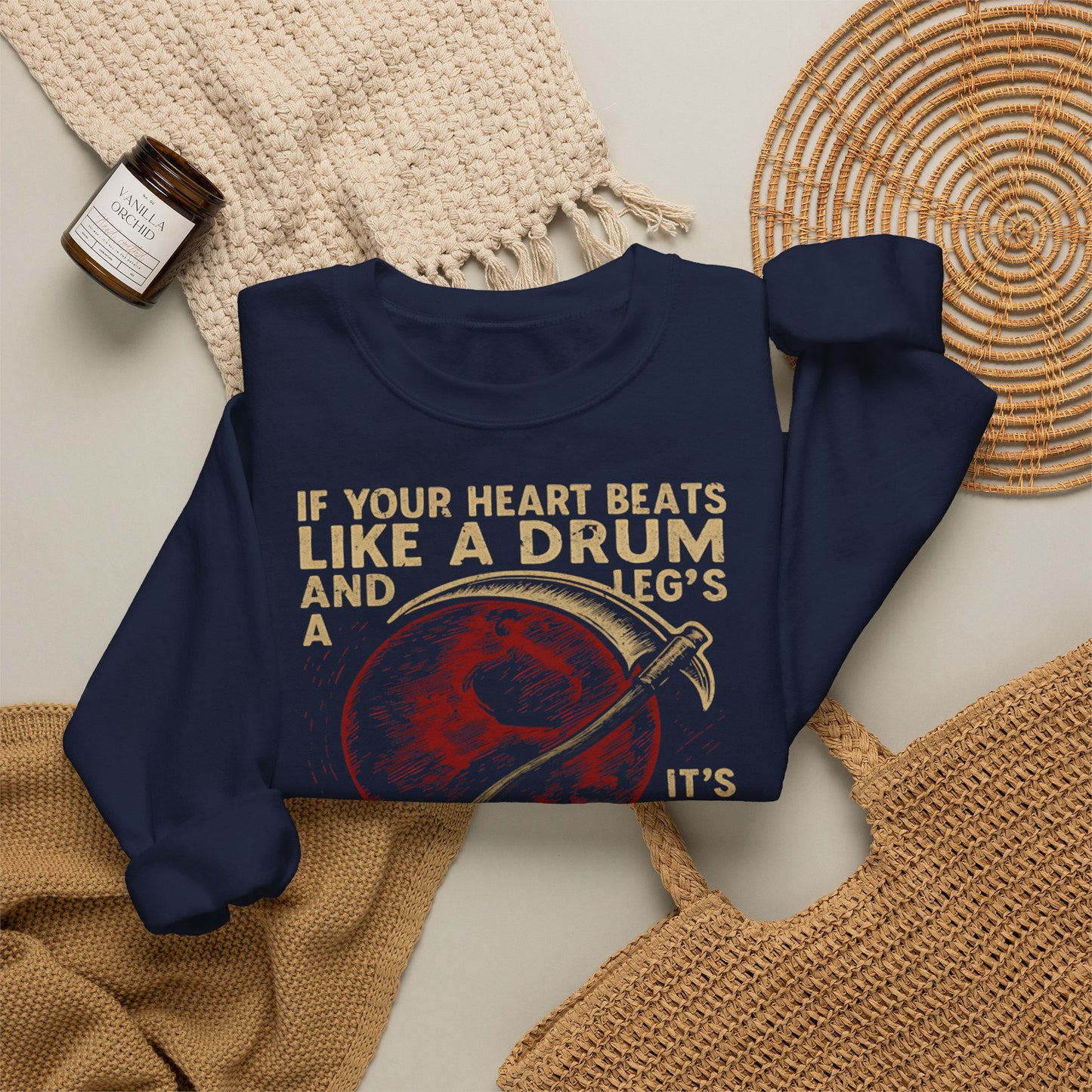 Red Rising "If Your Heart Beats Like a Drum" Sweatshirt | Reaper Quote Crewneck | Sci-Fi Fantasy Book Lover Gift | Howler Inspired Pullover