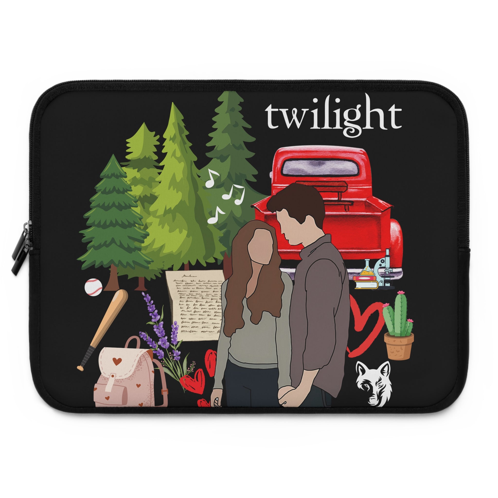 Twilight Collage Laptop Sleeve | Bella & Edward Red Truck Aesthetic Case