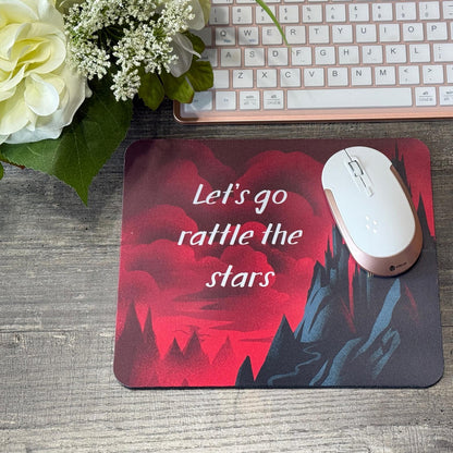 Throne of Glass Inspired Mouse Pad Set | Fantasy Desk Mats with Quotes | Sorceress, Castle & Rattle the Stars Designs